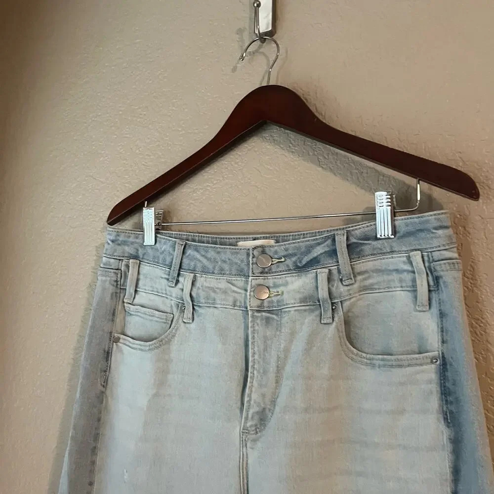 Driftwood Cece Jeans Split Hem Straight Leg High Waist 30 27 - Picture 3 of 10